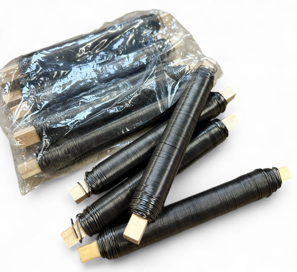 Wire - Black Mossing wire on stick-100g Pack of 10